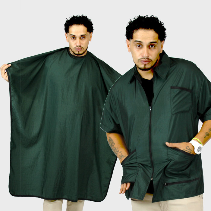 Barber Jacket Supreme & Cape Green